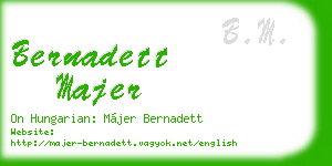 bernadett majer business card